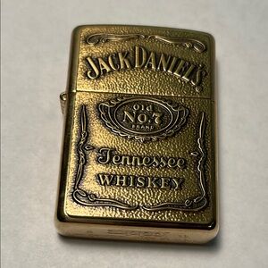 Zippo Jack Daniels Embossed Gold Lighter